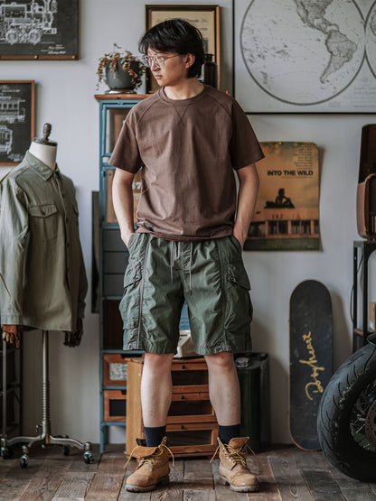 Raglan Sleeves Crewneck T-Shirt