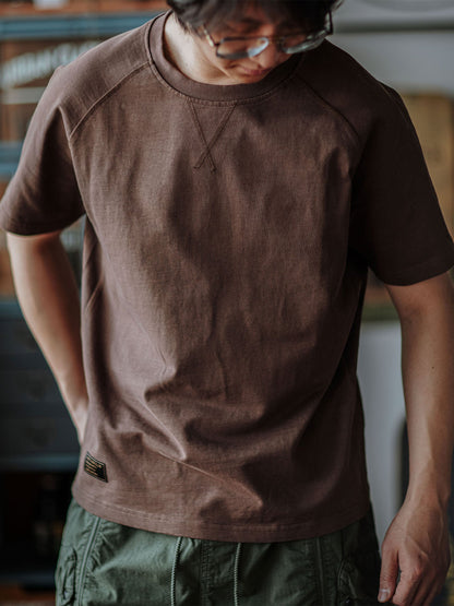 Raglan Sleeves Crewneck T-Shirt