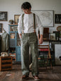 Vintage Canvas Pants with Suspenders