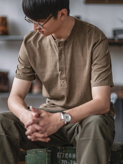Three-Button Henley Shirt