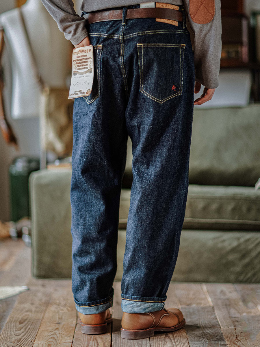 Relaxed Tapered Rinse Selvedge  Jeans