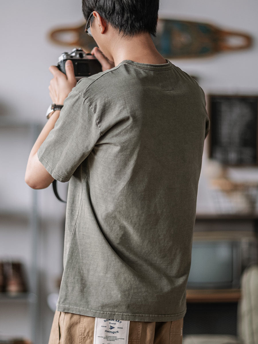 Three-Button Henley Shirt