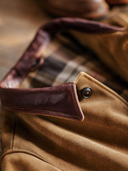 Classic Silhouette Leather Trucker Jacket