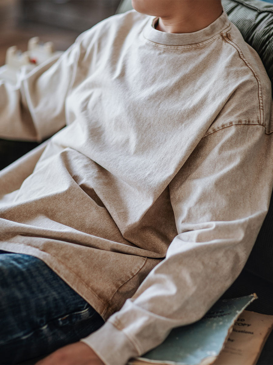 Garment Dyed Long Sleeve T-shirt