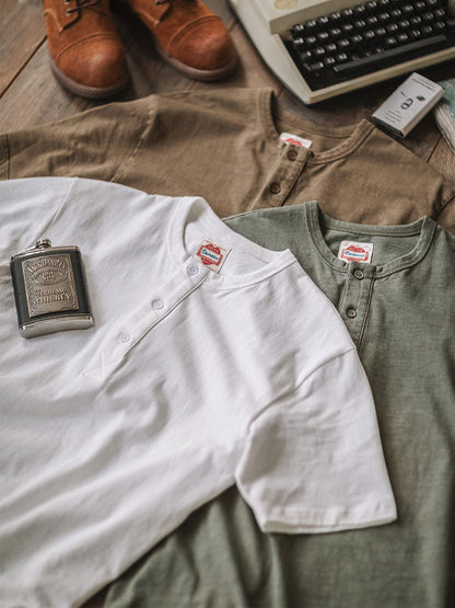 Three-Button Henley Shirt