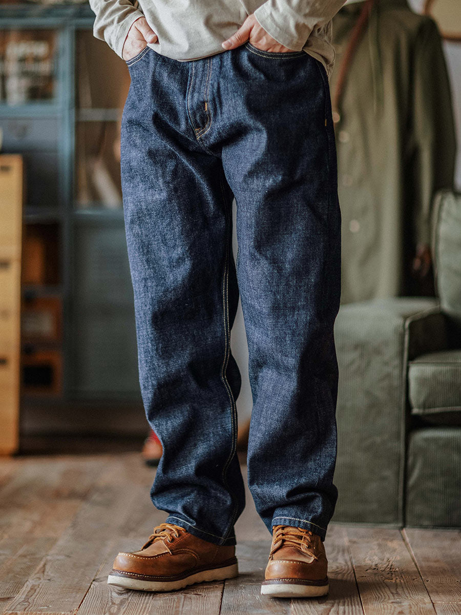 Relaxed Straight Rinse Selvedge Jeans