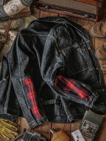 PLEATED FRONT DENIM BROUSE