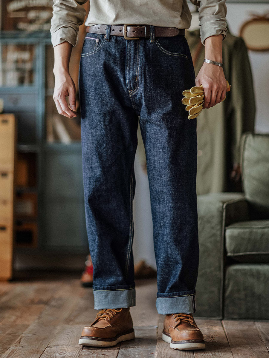 Relaxed Straight Rinse Selvedge Jeans