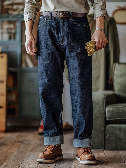 Relaxed Straight Rinse Selvedge Jeans
