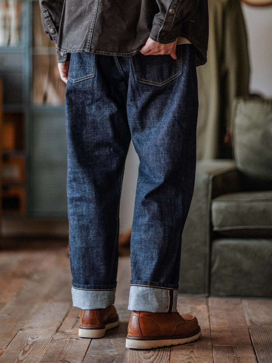 Relaxed Straight Rinse Selvedge Jeans