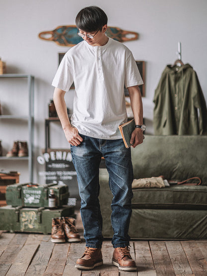 Three-Button Henley Shirt