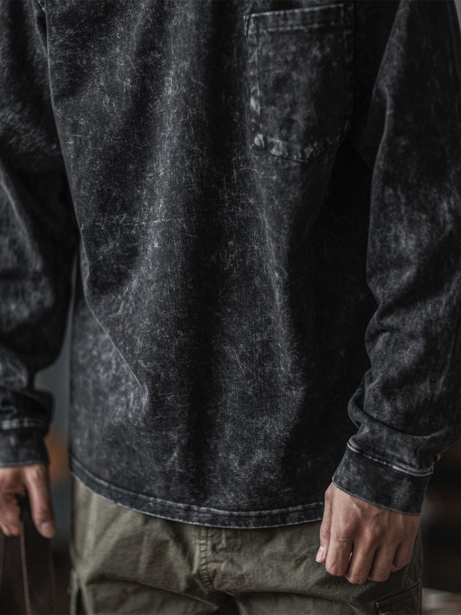 Garment Dyed Long Sleeved T-shirt