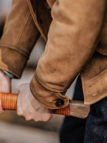 Classic Silhouette Leather Trucker Jacket