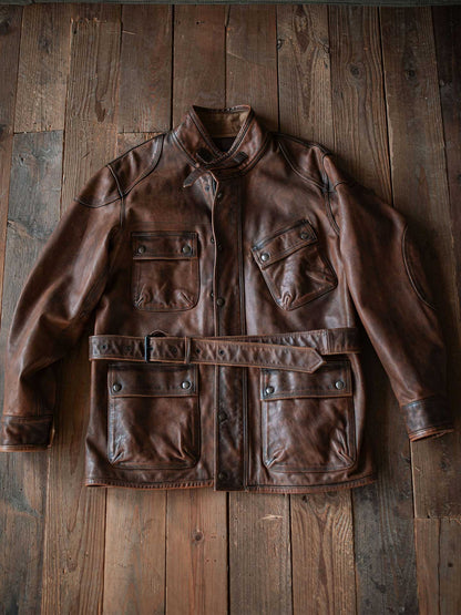 International  Multi-Pocket Leather Jacket