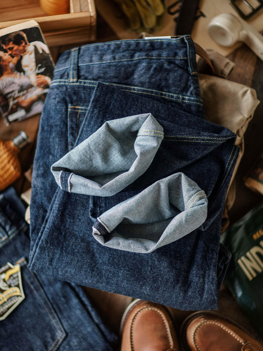 Relaxed Straight Rinse Selvedge Jeans