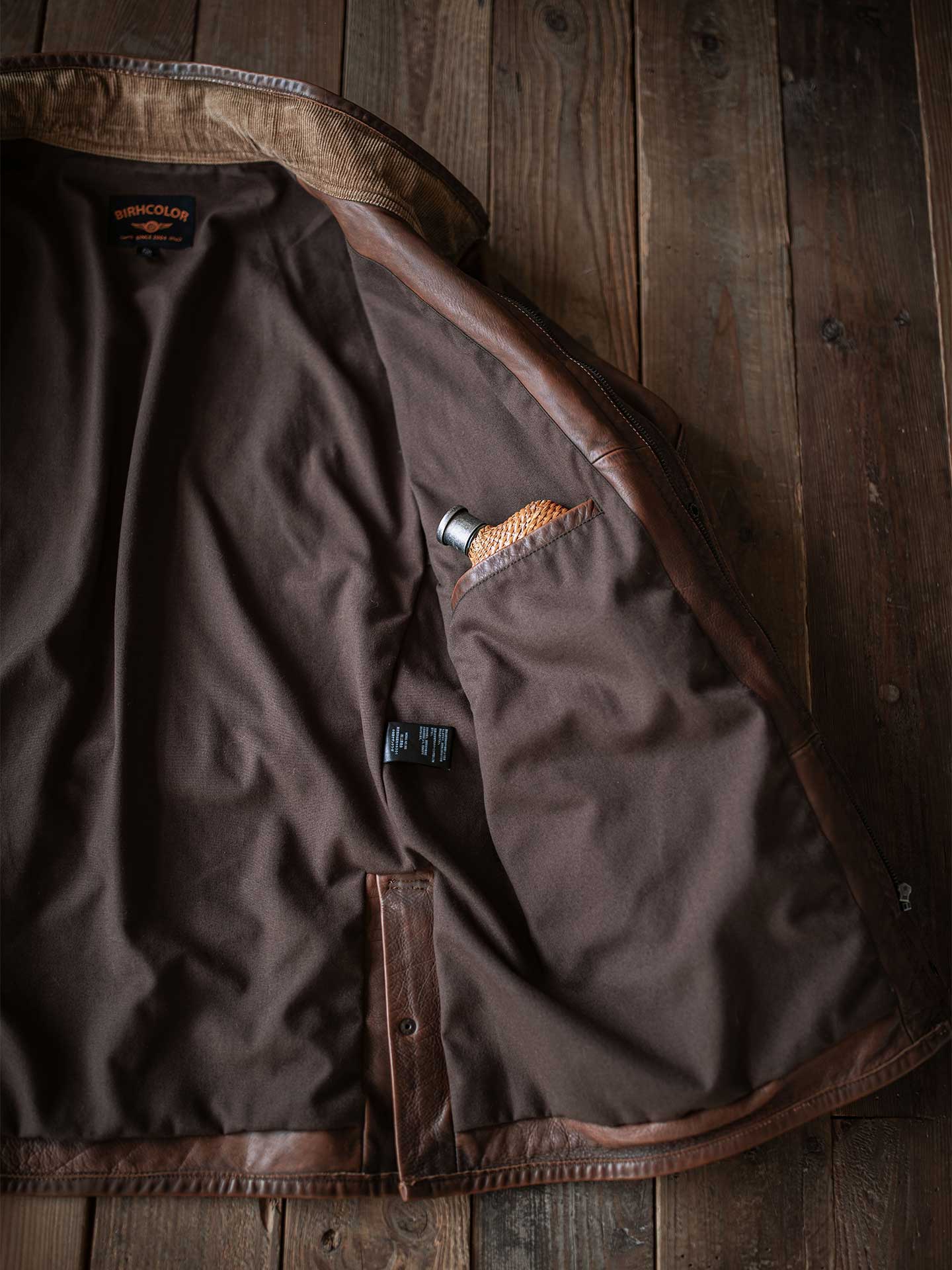 International  Multi-Pocket Leather Jacket