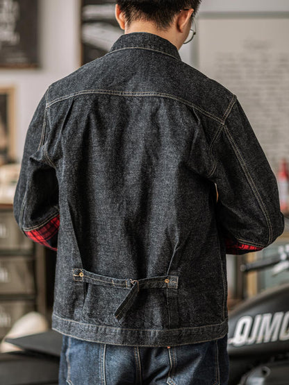 PLEATED FRONT DENIM BROUSE