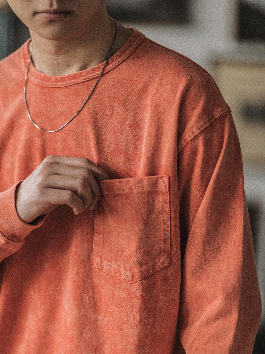 Garment Dyed Long Sleeved T-shirt
