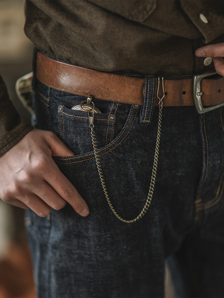 Selvedge Raw Denim Straight Jeans