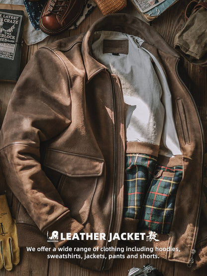 Leather Engineer  Bomber Jacket