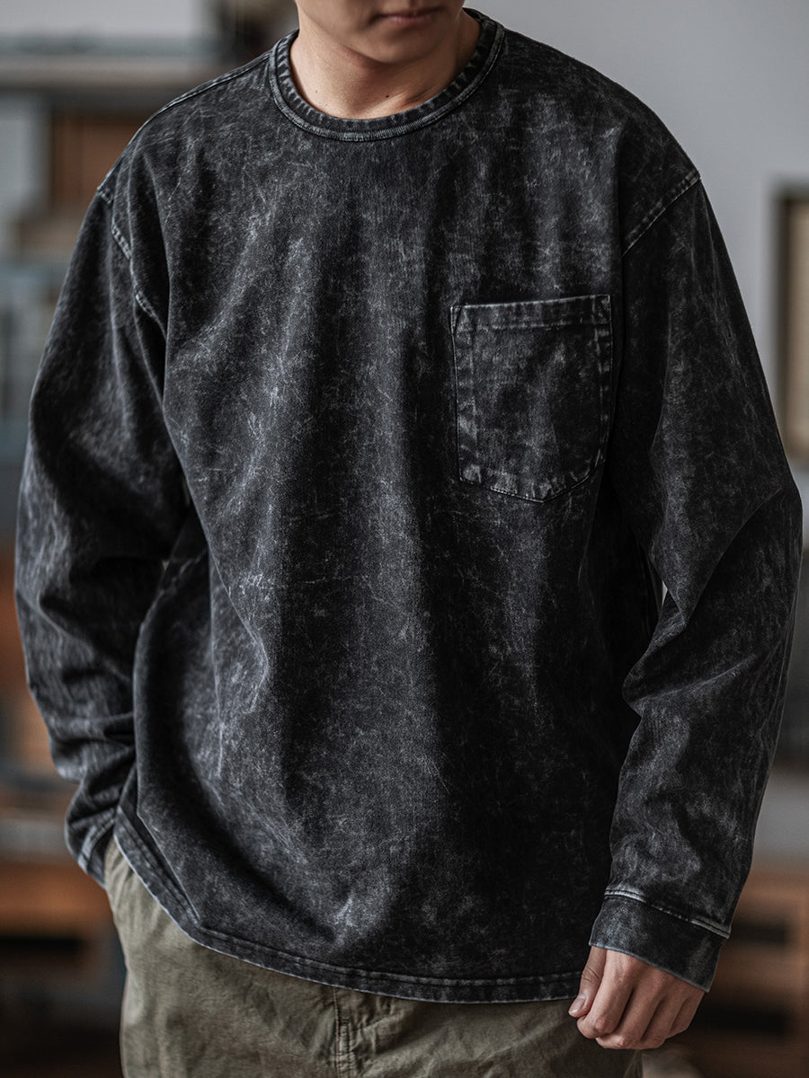 Garment Dyed Long Sleeved T-shirt